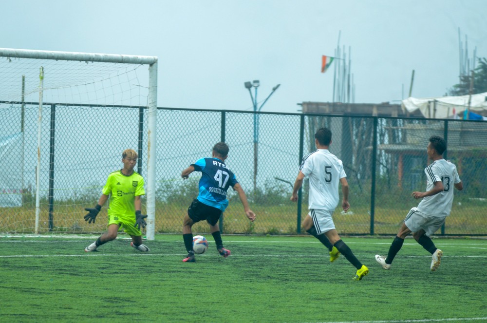 Wearing jersey No. 47 is Ayen Mongba leading goal scorer from Son Kuk Laang FC.